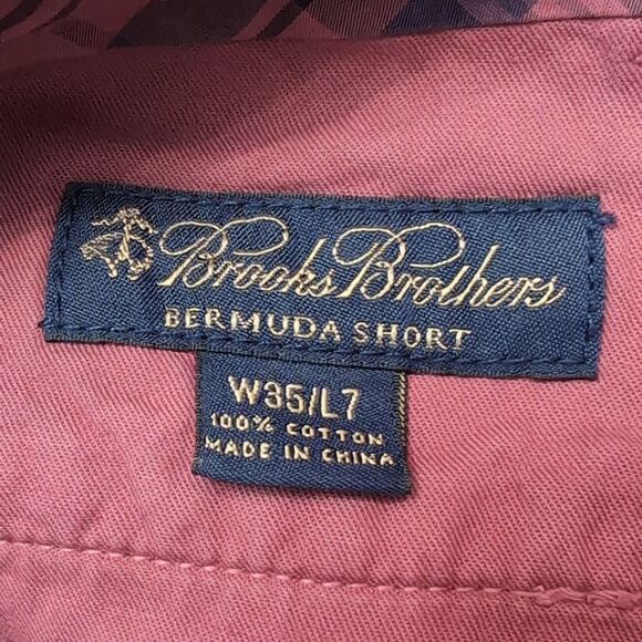 BROOKS Brothers 7" Inseam Red Bermuda Short Size 35 NWT - Picture 5 of 8